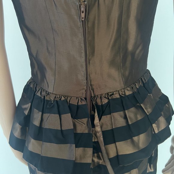 ISABELLE ALLARD chocolate dress with bows, size 40 🎀✨ - Picture 6 of 16